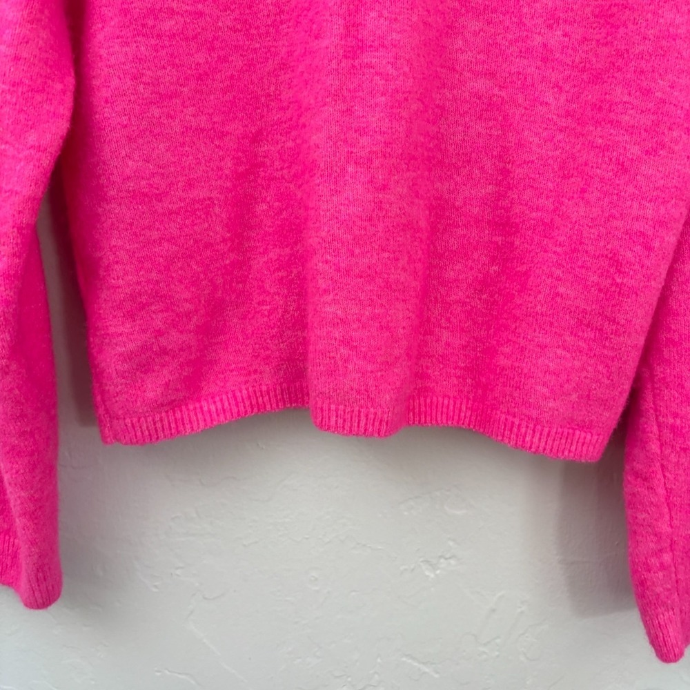 Anthropologie Pilcro Wool Blend Cardigan Sweater Women Size Medium Hot Pink - Picture 12 of 13
